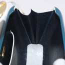 GUCCI Flora Horsebit Shoulder Bag Plastic Blue Gold Auth 191564-20