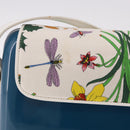 GUCCI Flora Horsebit Shoulder Bag Plastic Blue Gold Auth 191564-3