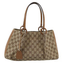 GUCCI GG Canvas Tote Bag Beige 94898 Auth 191570-2