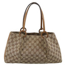 GUCCI GG Canvas Tote Bag Beige 94898 Auth 191570-3