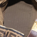 FENDI Zucca Canvas Vanity Hand Bag Brown Gold Auth 191576-10