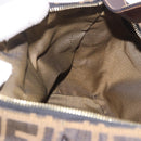 FENDI Zucca Canvas Vanity Hand Bag Brown Gold Auth 191576-22
