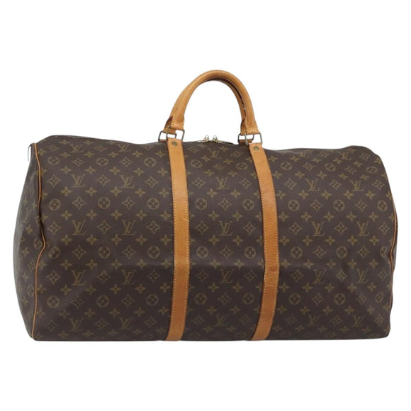 LOUIS VUITTON Monogram Keepall 60 Boston Bag M41422 LV Auth 191590