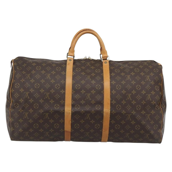 LOUIS VUITTON Monogram Keepall 60 Boston Bag M41422 LV Auth 191590