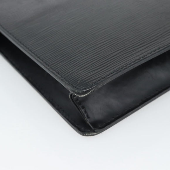 LOUIS VUITTON Epi Pochette Homme Clutch Bag Black M52522 LV Auth 191593