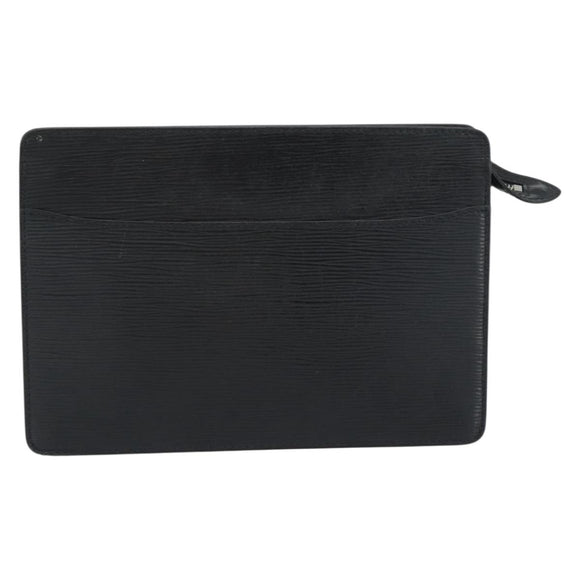 LOUIS VUITTON Epi Pochette Homme Clutch Bag Black M52522 LV Auth 191593