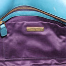 Miu Miu Matelasse Chain Shoulder Bag Leather Blue Gold Auth 191596A-20