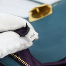 Miu Miu Matelasse Chain Shoulder Bag Leather Blue Gold Auth 191596A-12