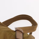 PRADA Backpack Nylon Brown Silver Auth 191597-10