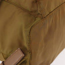 PRADA Backpack Nylon Brown Silver Auth 191597-12