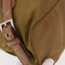 PRADA Backpack Nylon Brown Silver Auth 191597-14