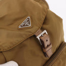 PRADA Backpack Nylon Brown Silver Auth 191597-16