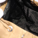 PRADA Backpack Nylon Brown Silver Auth 191597-22