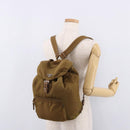 PRADA Backpack Nylon Brown Silver Auth 191597-27