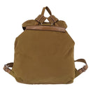 PRADA Backpack Nylon Brown Silver Auth 191597-3