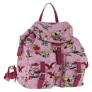 PRADA Backpack Nylon Pink Silver Auth 191598A-1