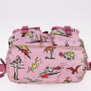 PRADA Backpack Nylon Pink Silver Auth 191598A-11