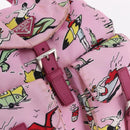 PRADA Backpack Nylon Pink Silver Auth 191598A-17