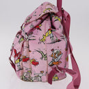 PRADA Backpack Nylon Pink Silver Auth 191598A-4