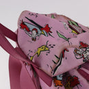 PRADA Backpack Nylon Pink Silver Auth 191598A-6
