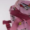 PRADA Backpack Nylon Pink Silver Auth 191598A-7
