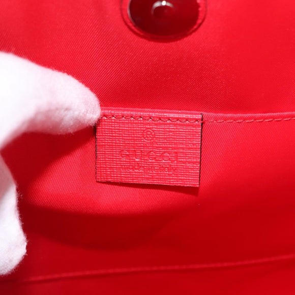 GUCCI Yuko Higuchi Hand Bag PVC 2way Red 630542 Auth 191602SM