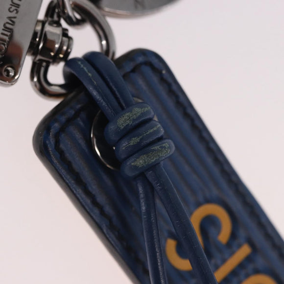 LOUIS VUITTON Epi Porte Cles LV Dual Key Holder Blue Yellow MP2553 Auth 191605A