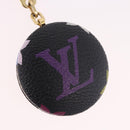 LOUIS VUITTON Monogram Multicolor Astropill Key Holder Black M51912 Auth 191606-3
