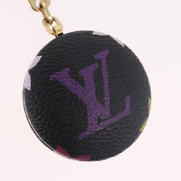 LOUIS VUITTON Monogram Multicolor Astropill Key Holder Black M51912 Auth 191606