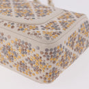 CHANEL Mini Matelasse 20 Chain Shoulder Bag Leather Ivory Gold CC Auth 191613SM-13