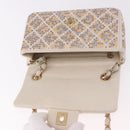 CHANEL Mini Matelasse 20 Chain Shoulder Bag Leather Ivory Gold CC Auth 191613SM-15