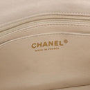 CHANEL Mini Matelasse 20 Chain Shoulder Bag Leather Ivory Gold CC Auth 191613SM-19