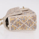 CHANEL Mini Matelasse 20 Chain Shoulder Bag Leather Ivory Gold CC Auth 191613SM-5