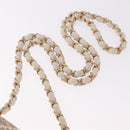CHANEL Mini Matelasse 20 Chain Shoulder Bag Leather Ivory Gold CC Auth 191613SM-8