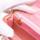 CHANEL Mini Matelasse 18 Chain Shoulder Bag Canvas Pink Gold CC Auth 191614-26