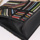Christian Dior Chain Shoulder Bag Beads Multicolor Gold Auth 191618M-9