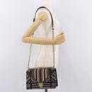 Christian Dior Chain Shoulder Bag Beads Multicolor Gold Auth 191618M-24