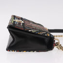 Christian Dior Chain Shoulder Bag Beads Multicolor Gold Auth 191618M-3