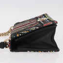 Christian Dior Chain Shoulder Bag Beads Multicolor Gold Auth 191618M-4