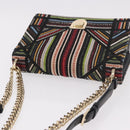 Christian Dior Chain Shoulder Bag Beads Multicolor Gold Auth 191618M-6