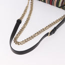 Christian Dior Chain Shoulder Bag Beads Multicolor Gold Auth 191618M-7