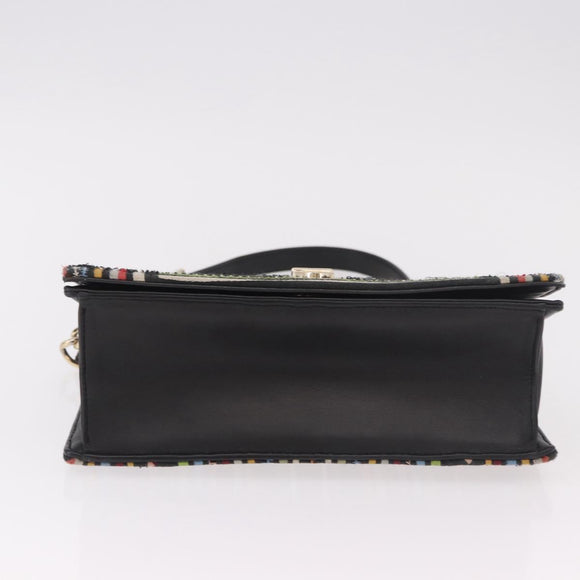 Christian Dior Chain Shoulder Bag Beads Multicolor Gold Auth 191618M