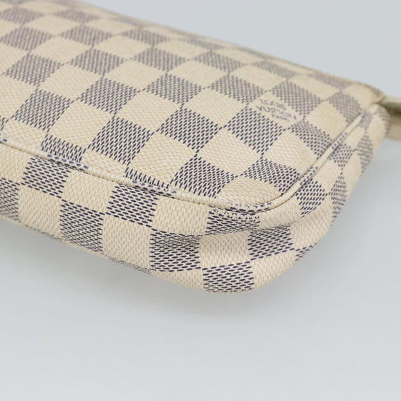 LOUIS VUITTON Damier Azur Pochette Accessoires Pouch N51986 LV Auth 191619