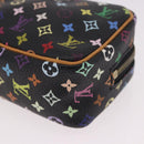 LOUIS VUITTON Monogram Multicolor Trousse Wapity Pouch Black M58034 Auth 191621V-14
