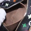 LOUIS VUITTON Monogram Multicolor Trousse Wapity Pouch Black M58034 Auth 191621V-21