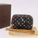 LOUIS VUITTON Monogram Multicolor Trousse Wapity Pouch Black M58034 Auth 191621V-12