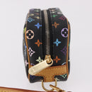 LOUIS VUITTON Monogram Multicolor Trousse Wapity Pouch Black M58034 Auth 191621V-4