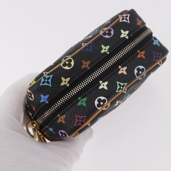 LOUIS VUITTON Monogram Multicolor Trousse Wapity Pouch Black M58034 Auth 191621V