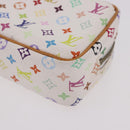 LOUIS VUITTON Monogram Multicolor Trousse Wapity Pouch White M58033 Auth 191622V-14