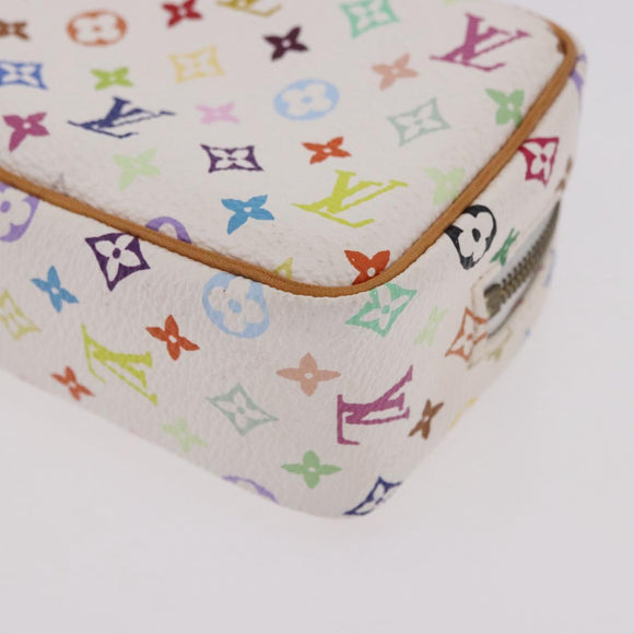 LOUIS VUITTON Monogram Multicolor Trousse Wapity Pouch White M58033 Auth 191622V